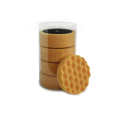 Poetspad oranje 150x25mm wafel in plastic koker